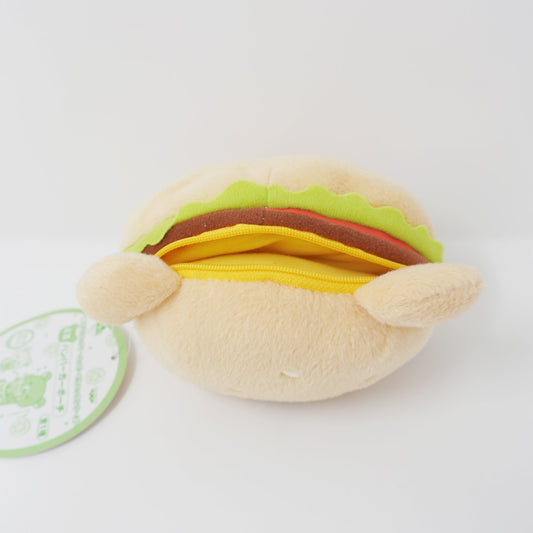 2012 Rilakkuma Burger Plush Zipper Pouch Prize - Happy Picnic - San-X